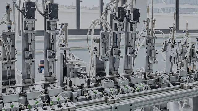 Precision testing machinery used to measure motor performance on the production floor