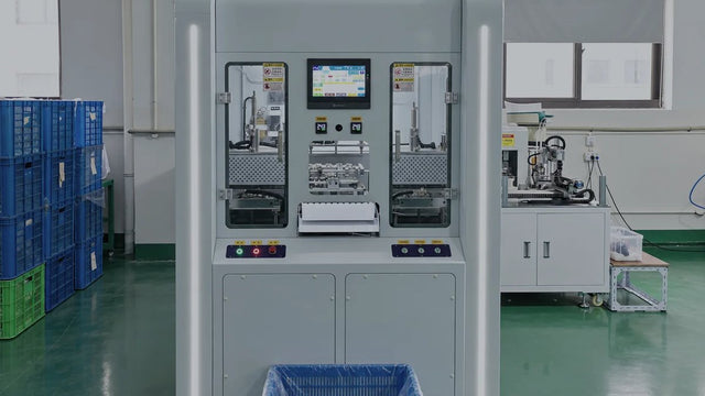 Machine control panel and testing unit on the production floor