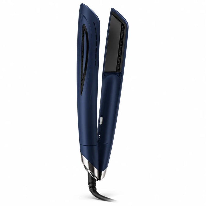 RYVO CD-18 dark navy high-speed airflow hair straightener on a white background