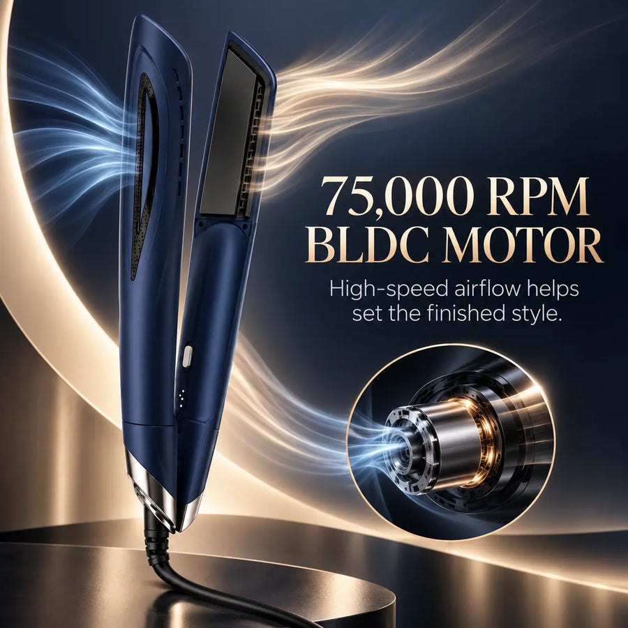RYVO CD-18 hair straightener with 75000 RPM BLDC airflow motor