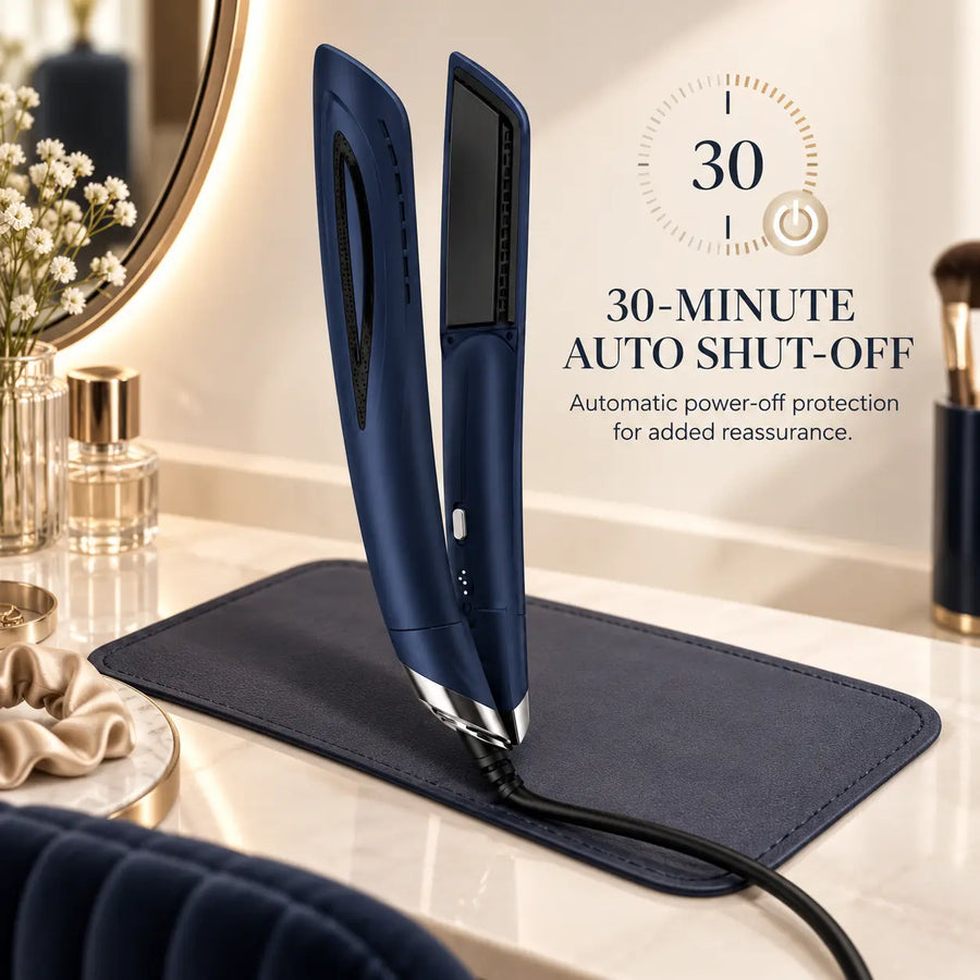 RYVO CD-18 hair straightener with 30-minute automatic shut-off protection