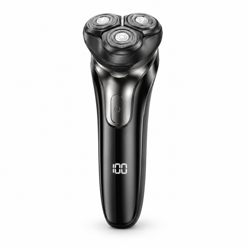 Model 375 three-head rotary electric shaver on a white background.